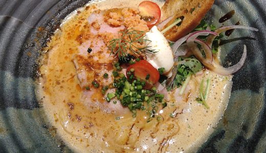 高円寺エリアの絶品フレンチラーメン『濃厚海老らーめん Shrimpreme』